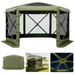 VEVOR 10 x 10 ft gazebo screen tent front view