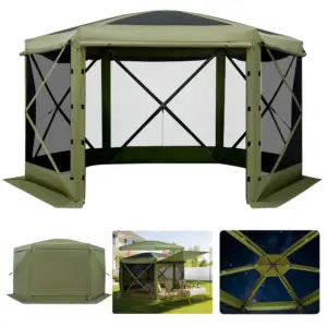 VEVOR 10 x 10 ft gazebo screen tent front view
