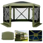 VEVOR 12 x 12 ft gazebo screen tent front view