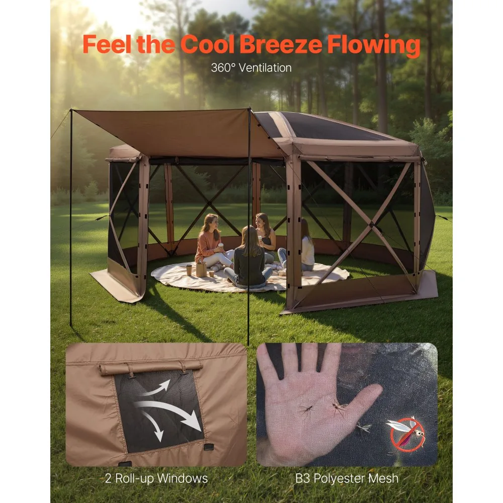 VEVOR 8 sided canopy tent dimensions