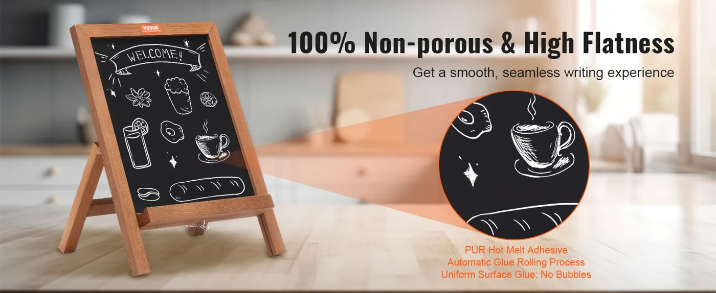 VEVOR 10 x 14 tabletop chalkboard sign rustic brown
