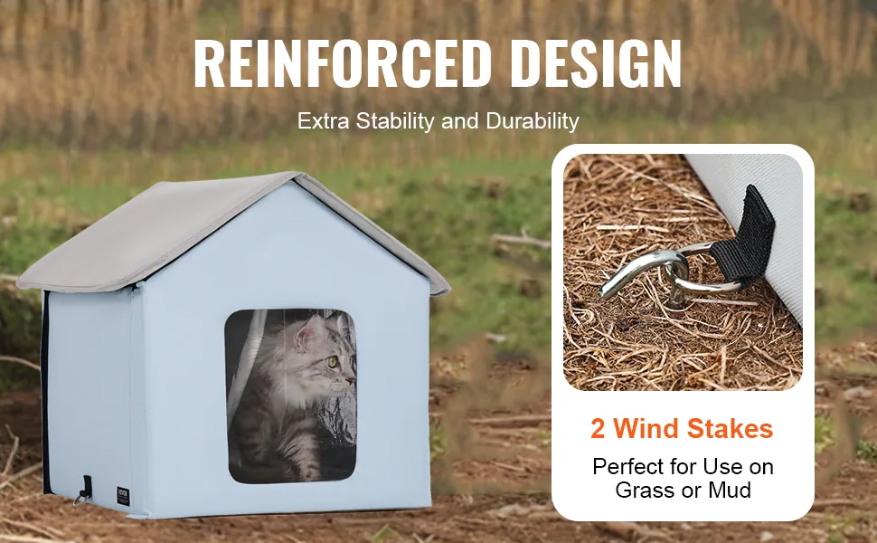 VEVOR heated cat house waterproof 600D shell
