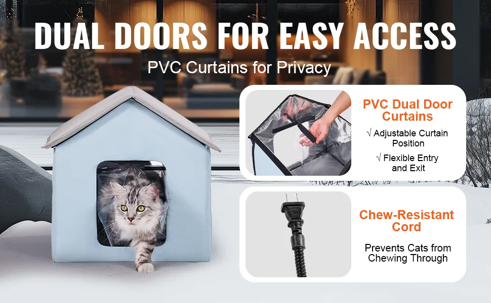 VEVOR cat shelter windproof stakes and stable frame
