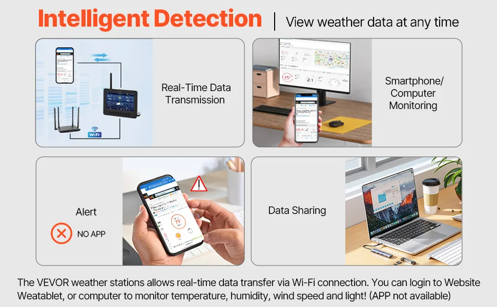 VEVOR 7-in-1 Wireless Weather Station with Wi-Fi 7-in-1 Sens feature 1