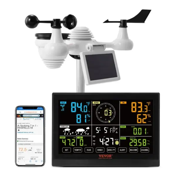 VEVOR 7-in-1 Wi-Fi Weather Station 7-in-1 Sensor WiFi（No APP product image 1