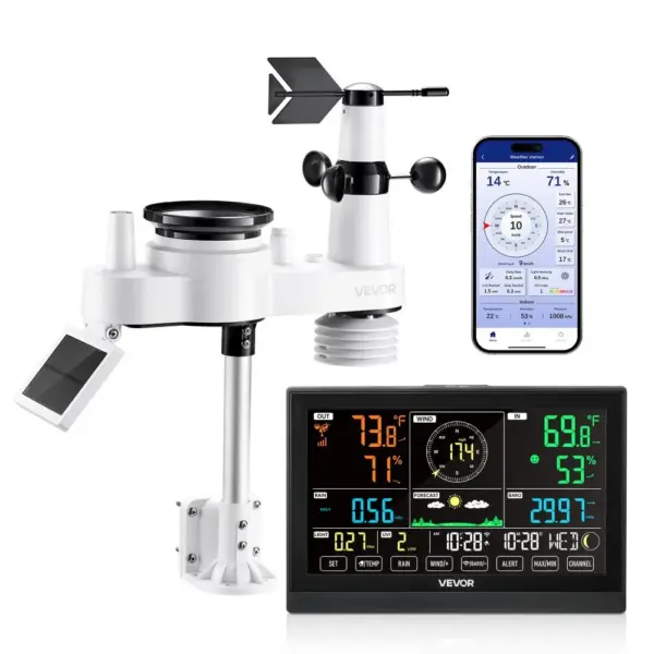 VEVOR 7-in-1 Wi-Fi Weather Station with APP 7-in-1 Sensor product image 1