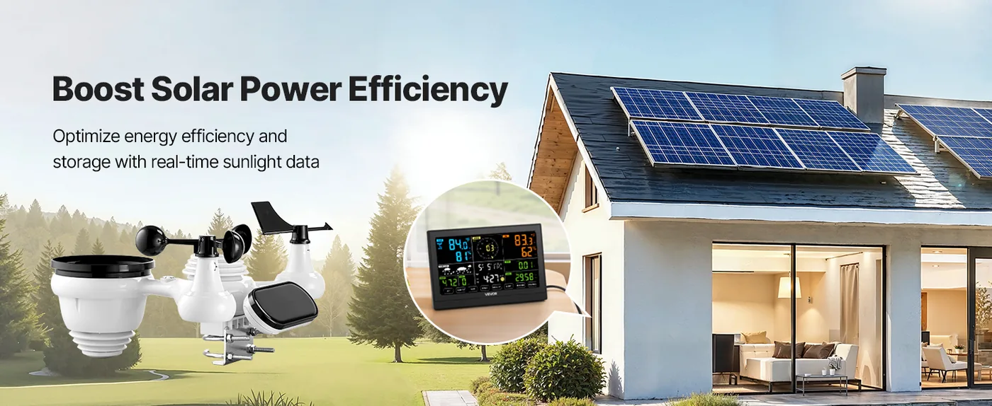 VEVOR 7-in-1 Wi-Fi Weather Station 7-in-1 Sensor WiFi（No APP Smart Energy Management