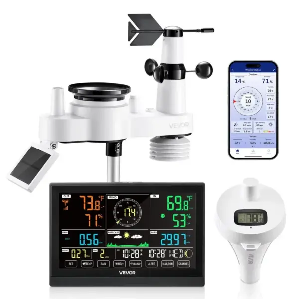 VEVOR 7-in-1 Wi-Fi Weather Station with APP 8-in-1 Sensor product image 1