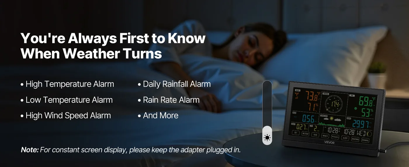 VEVOR 7-in-1 Wi-Fi Weather Station with APP 8-in-1 Sensor feature 2