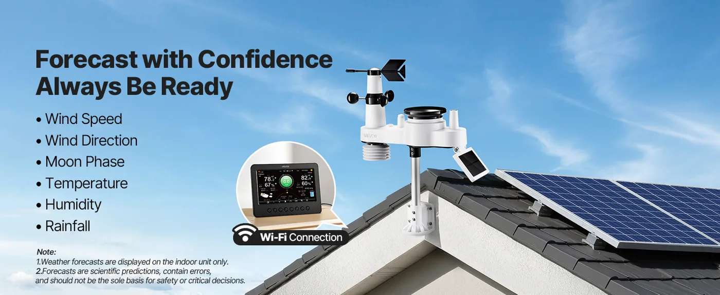 VEVOR 7-in-1 Wi-Fi Weather Station 7-in-1 Sensor WiFi（APP） overview