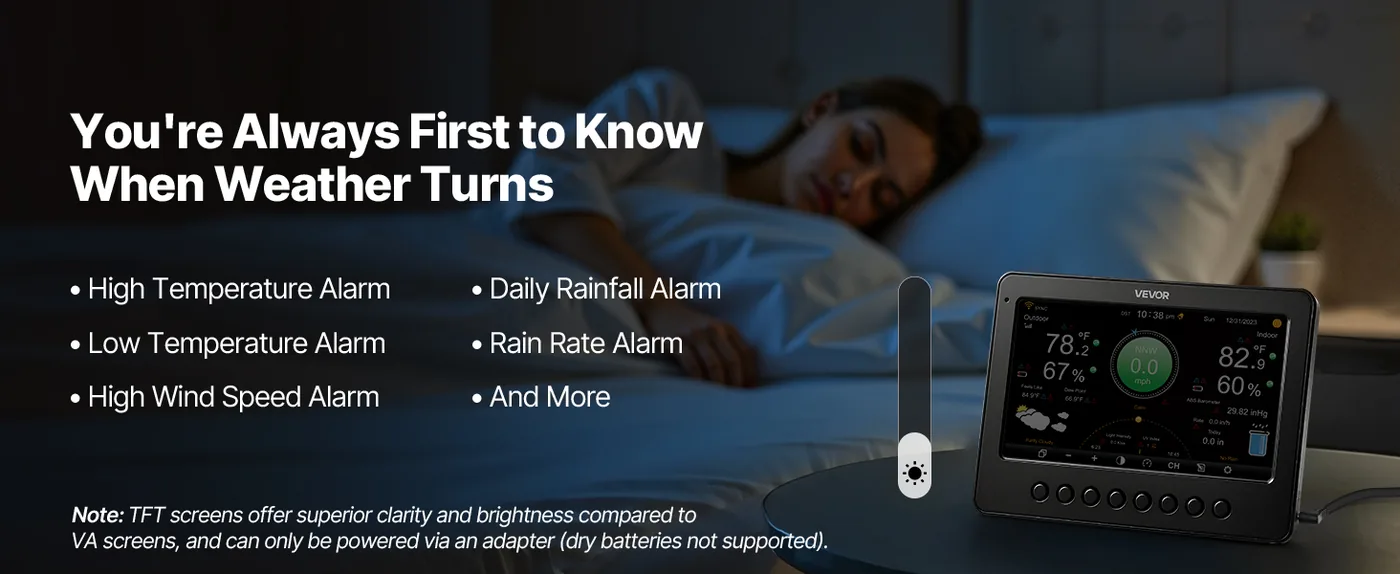 VEVOR 7-in-1 Wi-Fi Weather Station 7-in-1 Sensor WiFi（APP） feature 2