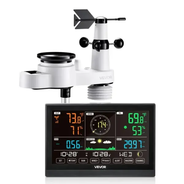 VEVOR 5-in-1 Wireless Weather Station 5-in-1 Sensor 7.5" VA product image 1