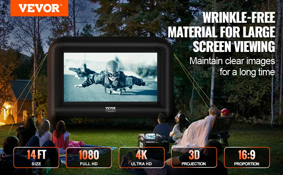 VEVOR Inflatable Movie Screen 14FT overview