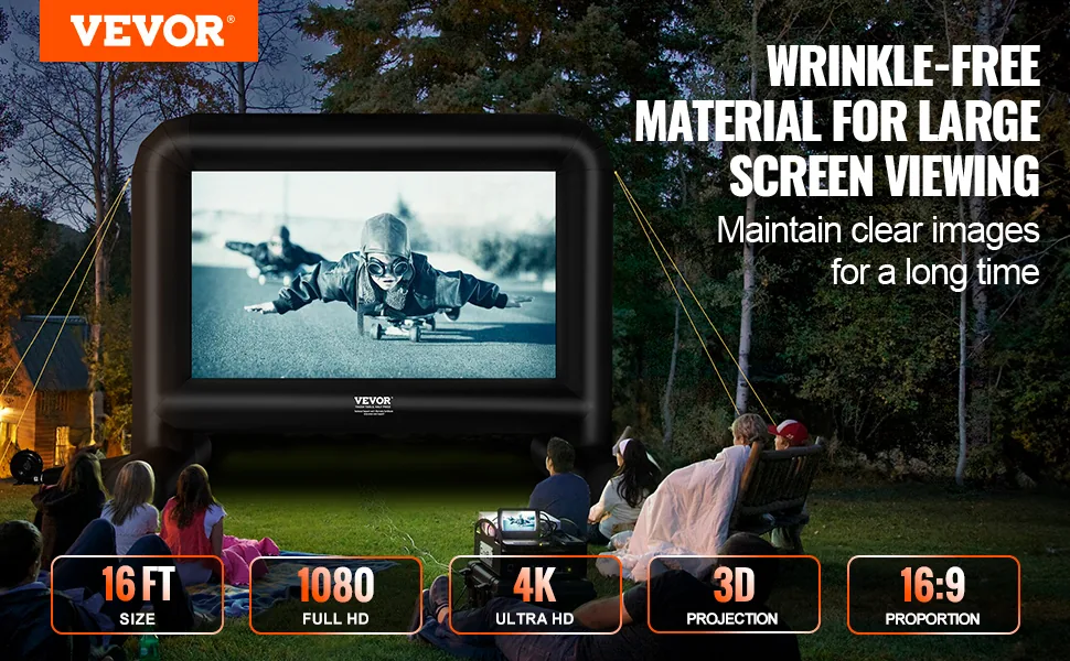 VEVOR Inflatable Movie Screen 16FT overview