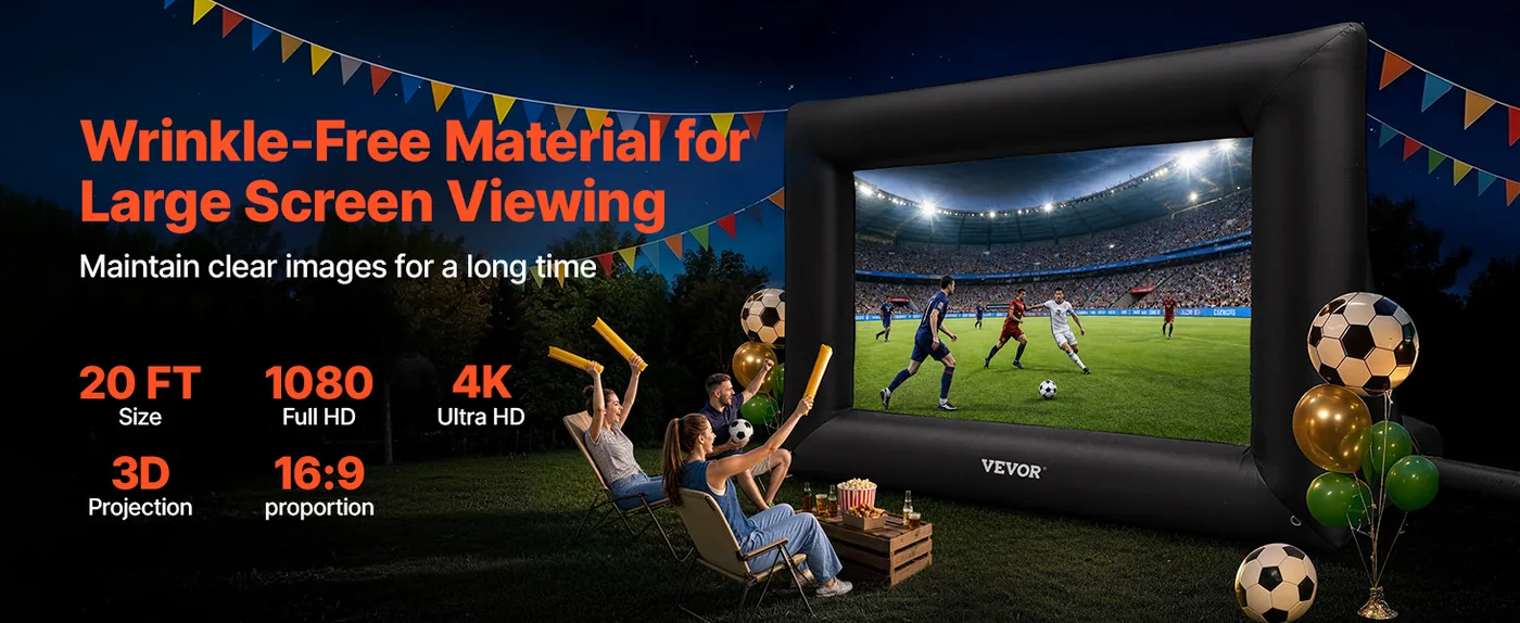 VEVOR Inflatable Movie Screen 24FT Inflatable Projector Scre overview