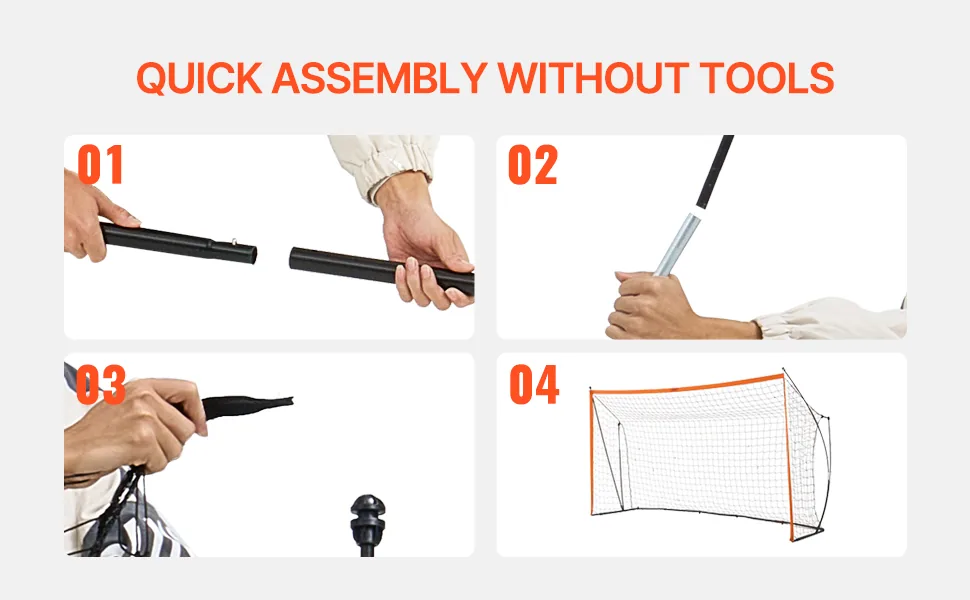 VEVOR Portable Soccer Goal Orange feature 3