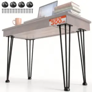 VEVOR Hairpin Table Legs 20" Black Set of 4 Desk Legs 880lb product image 1