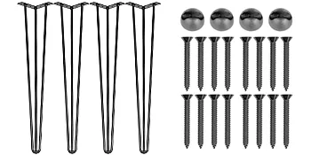 VEVOR Hairpin Table Legs 20" Black Set of 4 Desk Legs 880lb feature 9