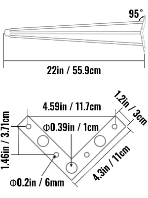 VEVOR Hairpin Table Legs 22" Black Set of 4 Desk Legs 880lb feature 8