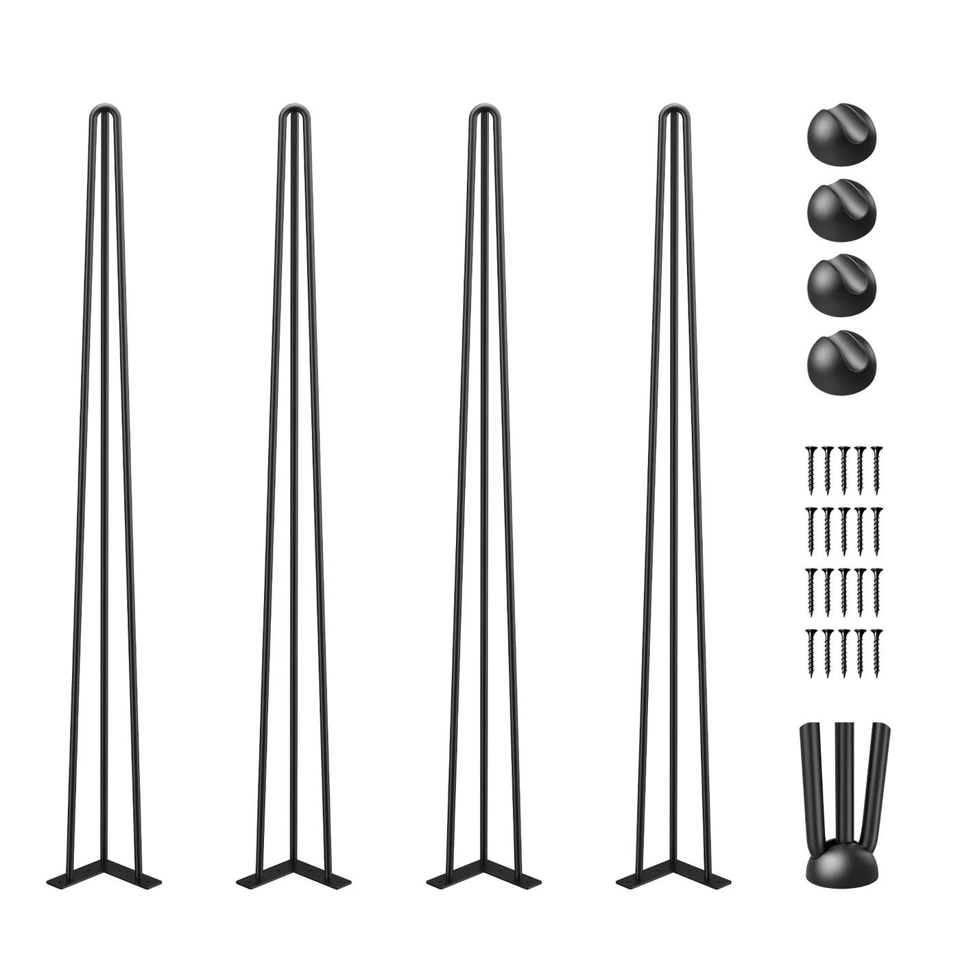 VEVOR Hairpin Table Legs 34" Black Set of 4 Desk Legs 880lb feature 1