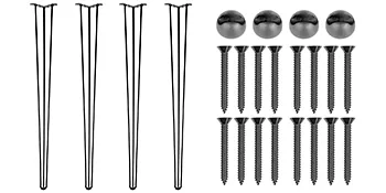 VEVOR Hairpin Table Legs 34" Black Set of 4 Desk Legs 880lb feature 9