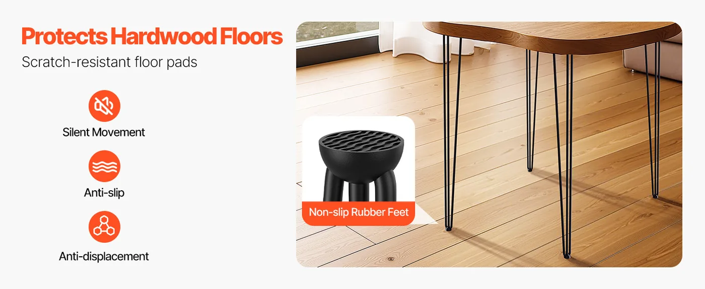 VEVOR Hairpin Table Legs 40" Black Set of 4 Desk Legs 880lb overview
