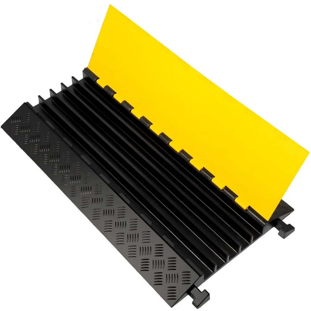 5 channel cable protector ramp protecting hoses at worksite