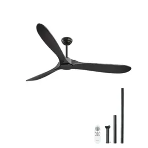 VEVOR 72 Inch Ceiling Fan without Light 3 Solid Wood Blades product image 1