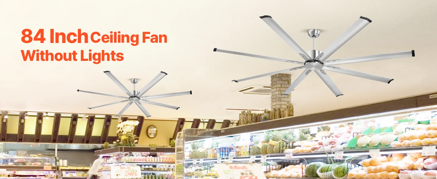 VEVOR 84 In Ceiling Fan without Light 84 inch 8 Aluminum Bla overview