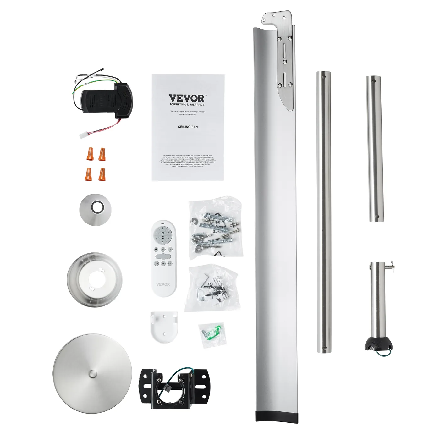 VEVOR 84 In Ceiling Fan without Light 84 inch 8 Aluminum Bla Installation Made Easy