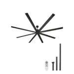 VEVOR 96 In Ceiling Fan without Light 96 inch 8 Aluminum Bla product image 1