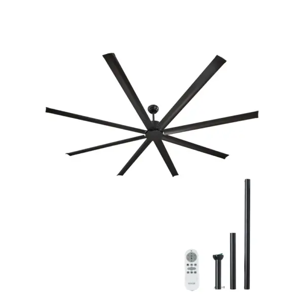 VEVOR 96 In Ceiling Fan without Light 96 inch 8 Aluminum Bla product image 1