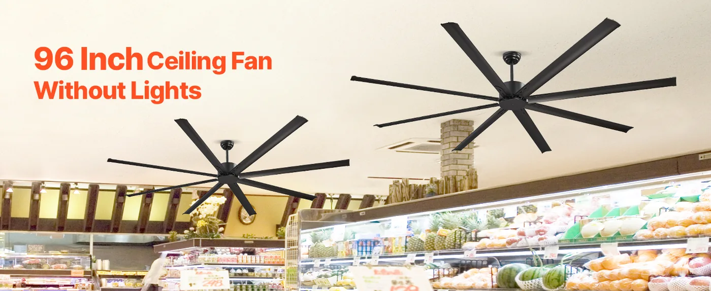 VEVOR 96 In Ceiling Fan without Light 96 inch 8 Aluminum Bla overview