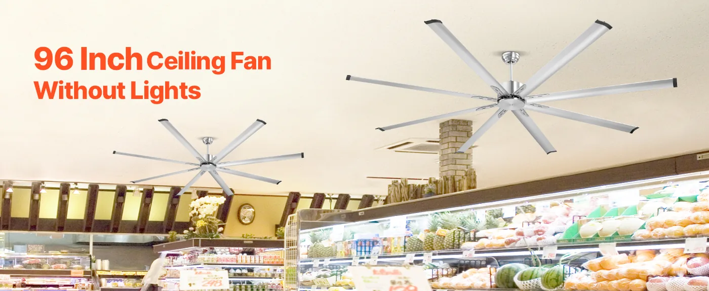 VEVOR 96 In Ceiling Fan without Light 96 inch 8 Aluminum Bla overview