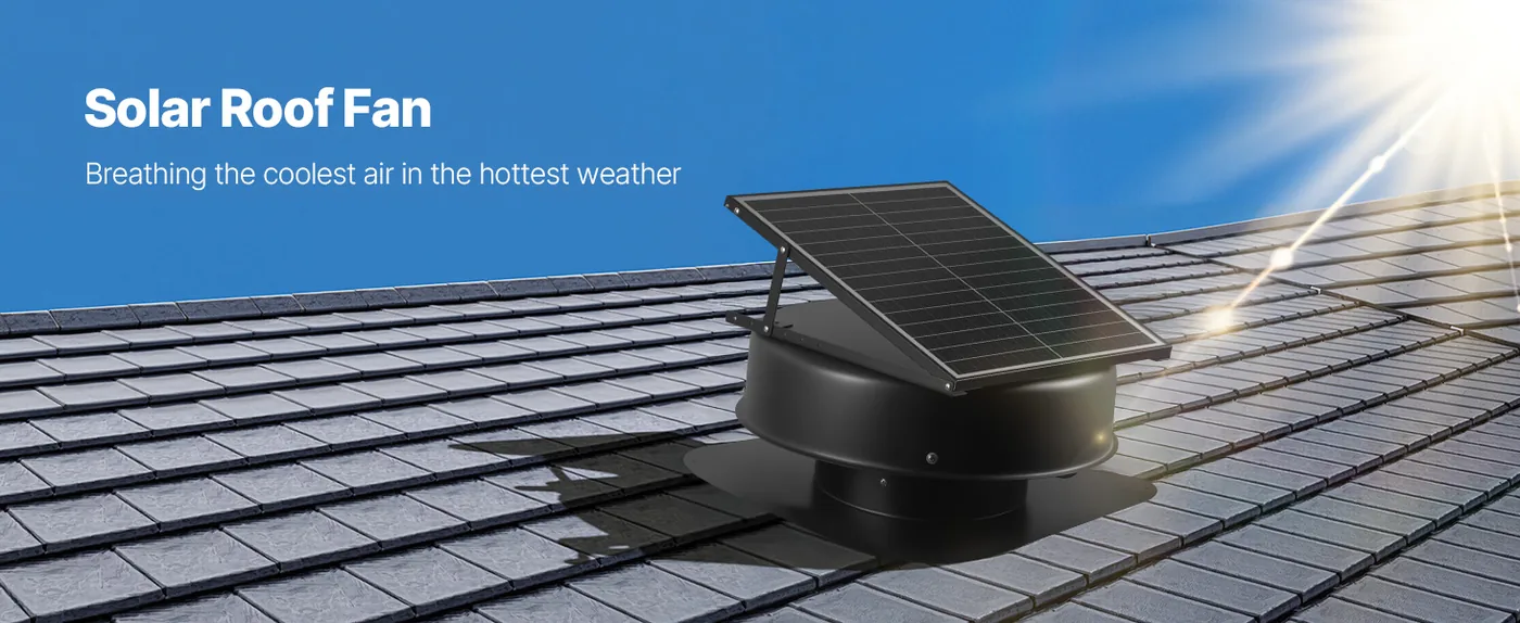 VEVOR 2800 CFM solar attic fan roof ventilation