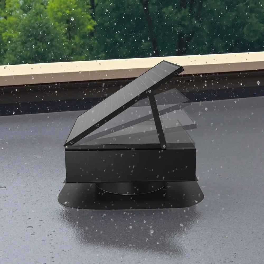 VEVOR 35W Solar Attic Fan 2400 CFM Auto Temperature installation