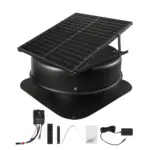 VEVOR 50W Solar Attic Fan 3000 CFM with Remote Control front view