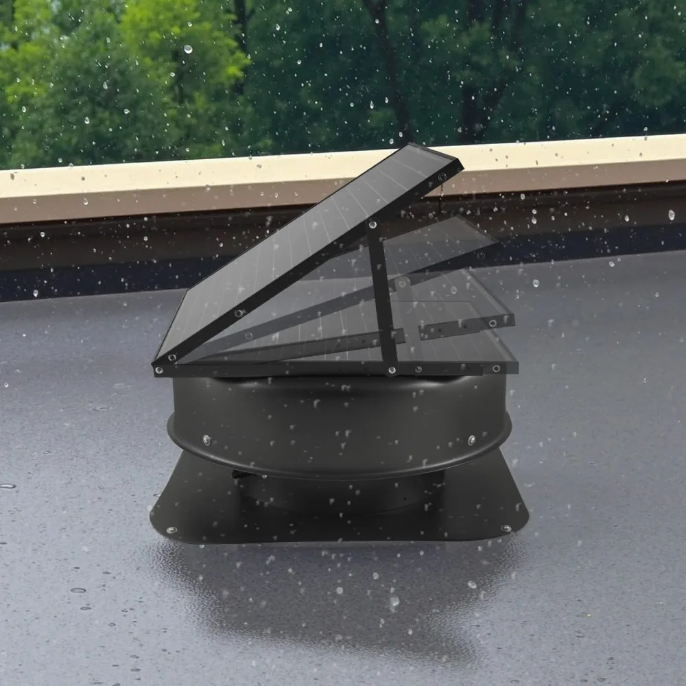 VEVOR 50W Solar Attic Fan 3000 CFM with Remote Control installation