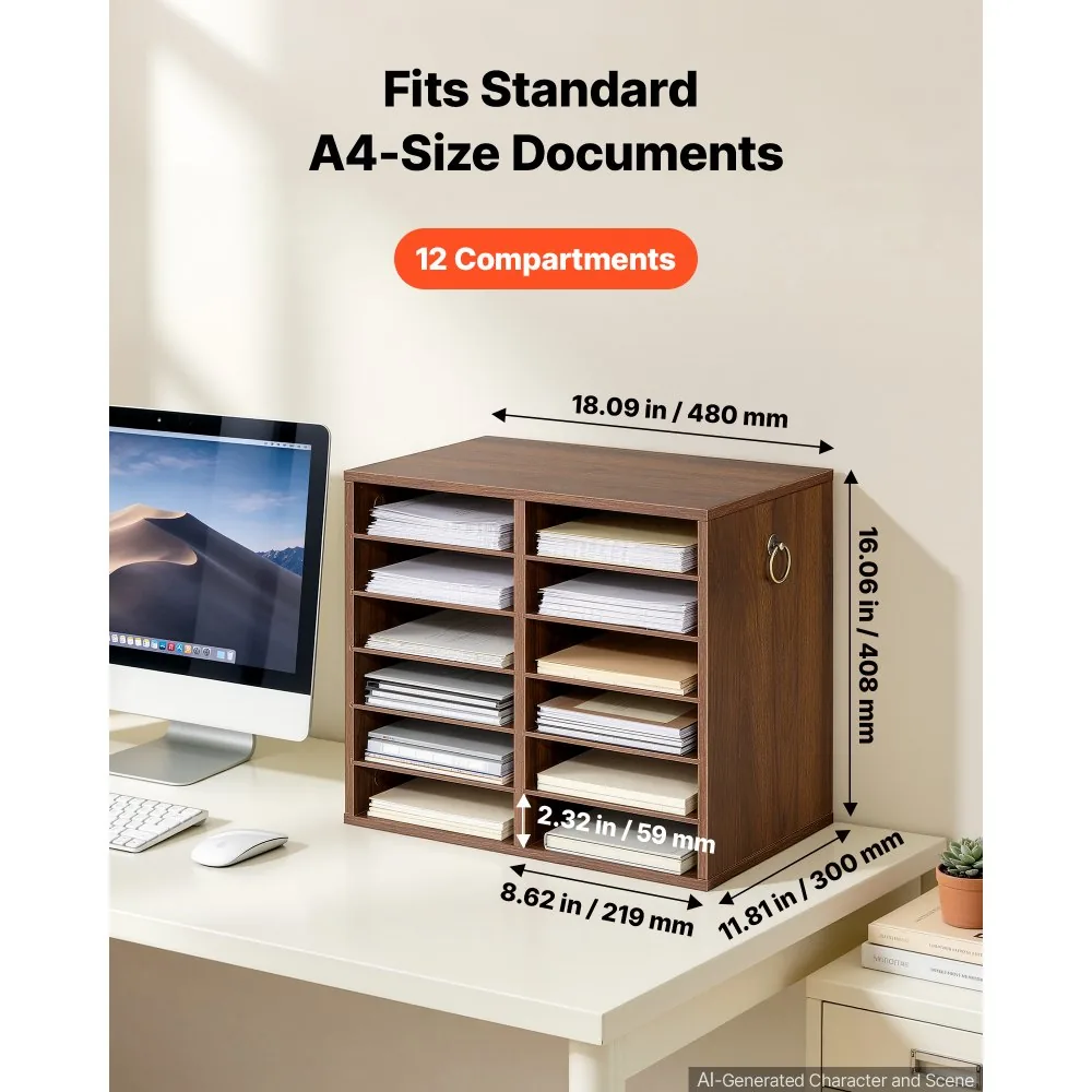 VEVOR 12 compartment literature sorter on office desk