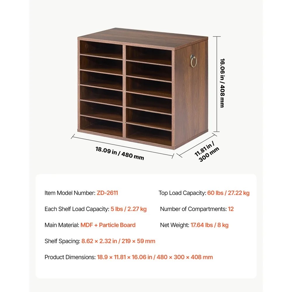 VEVOR literature sorter package contents