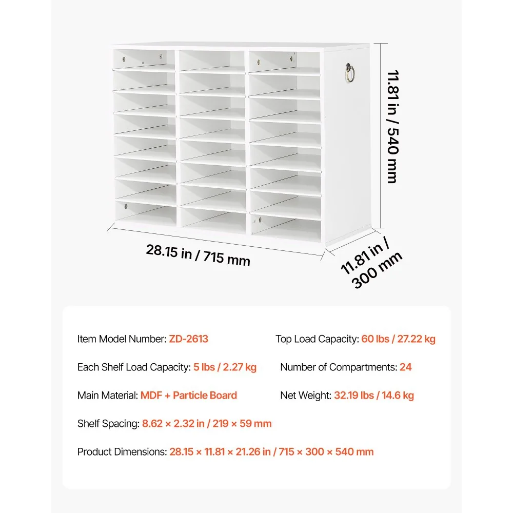VEVOR literature sorter package contents