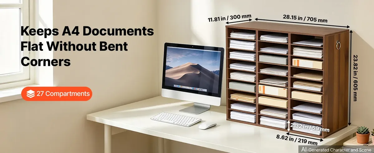 VEVOR 27 compartment literature organizer product dimensions