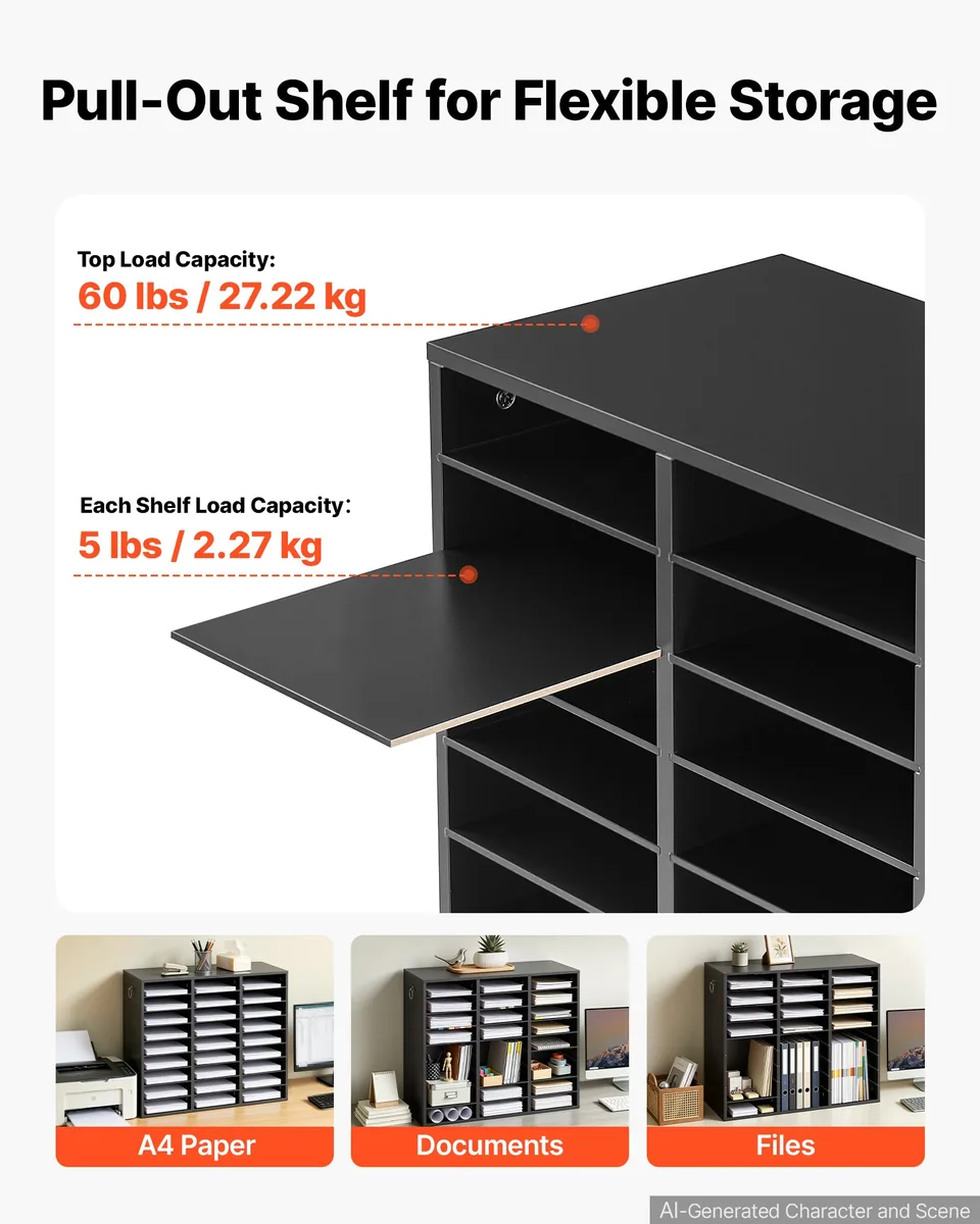 VEVOR 27 slot office mailboxes smooth edges detail
