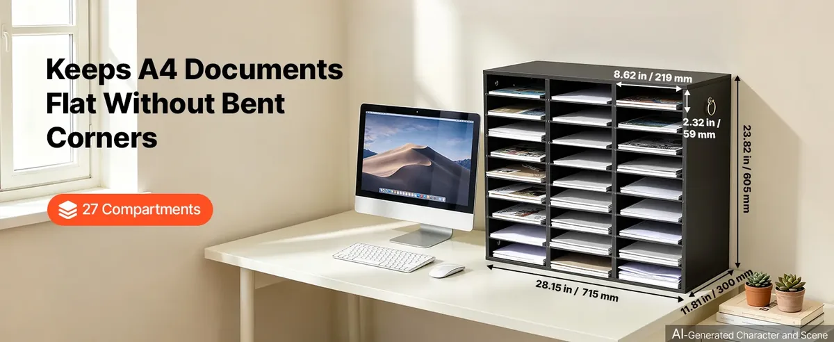 VEVOR 27 compartment literature organizer product dimensions