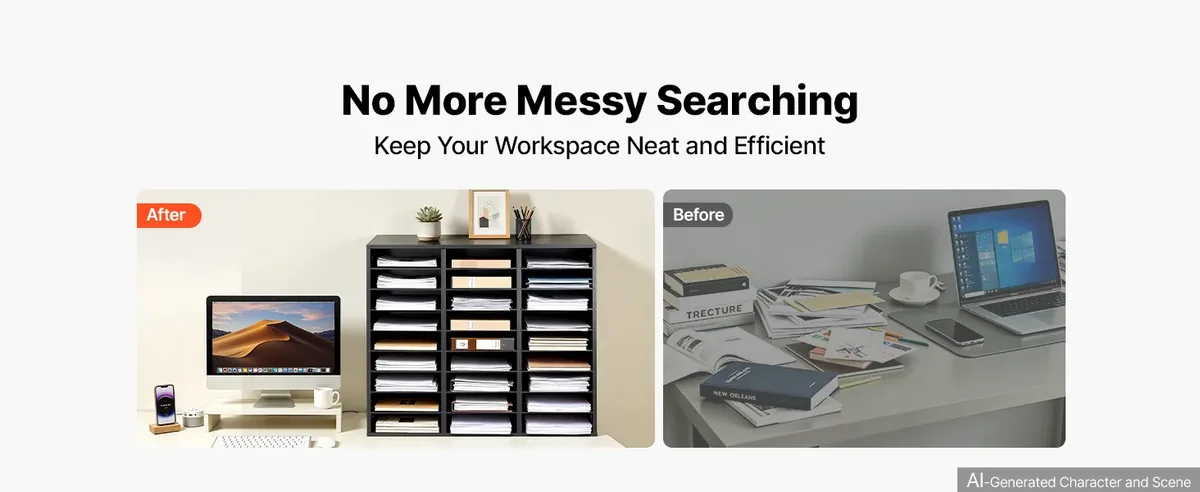 VEVOR wood literature organizer say goodbye to clutter