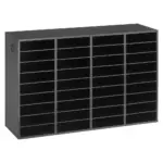 VEVOR black wood literature organizer front view