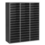 VEVOR 48 compartment wood literature organizer front view