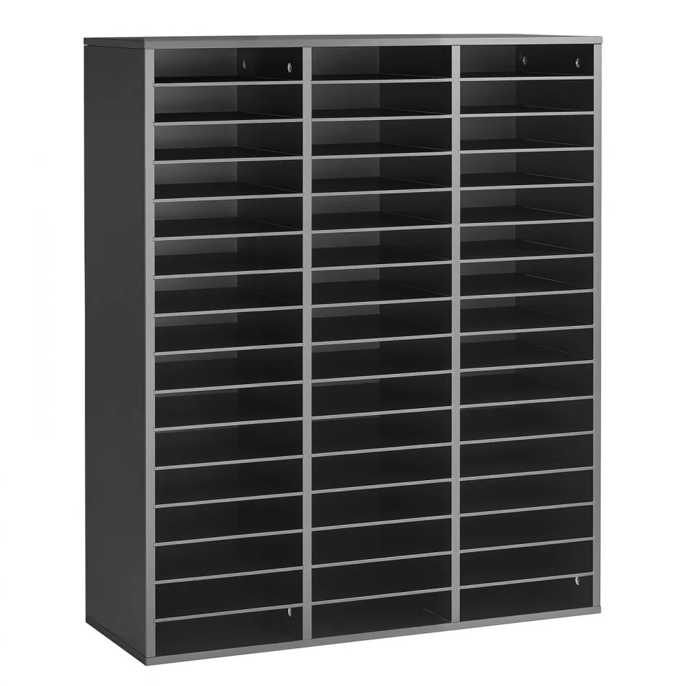 VEVOR 48 compartment wood literature organizer front view