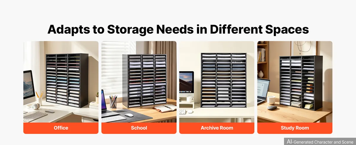 VEVOR wood literature organizer multi scene use