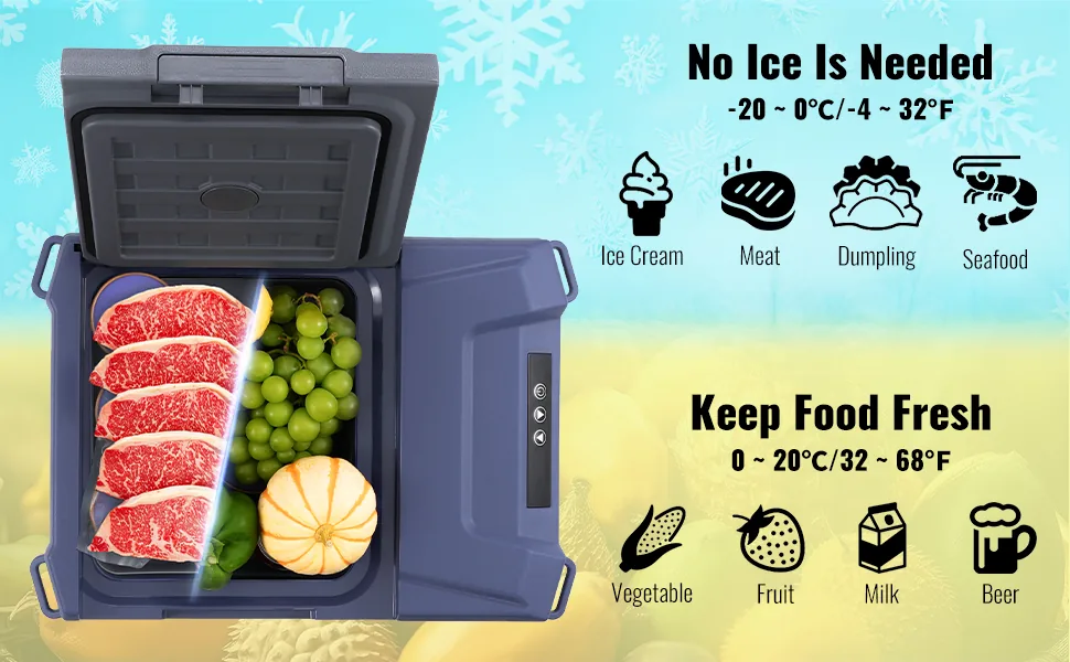 VEVOR Car Refrigerator 10QT(9L) feature 1